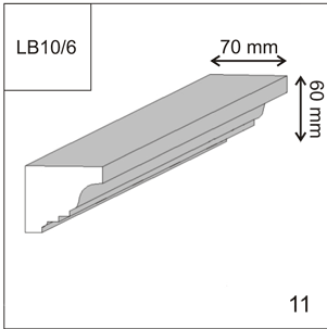 LB 10/6 Декоративный фасадный профиль